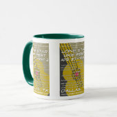 Mug Art solitaire d'affiche de Fest d'Uke d'étoile (Devant gauche)