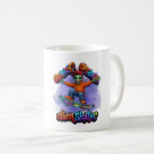 Mug Art spatial Hoverboard Alien Skateur Gravité facul (Devant droit)
