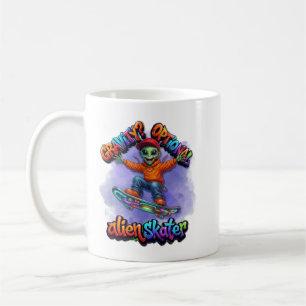 Mug Art spatial Hoverboard Alien Skateur Gravité facul