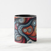 Mug Art Spiral Fractal Coloré (Centre)