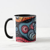 Mug Art Spiral Fractal Coloré (Gauche)