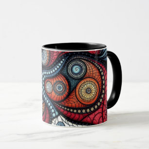 Mug Art Spiral Fractal Coloré
