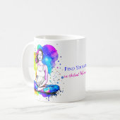 Mug Art Spirituel Lady Méditation Personnalisée (Devant gauche)