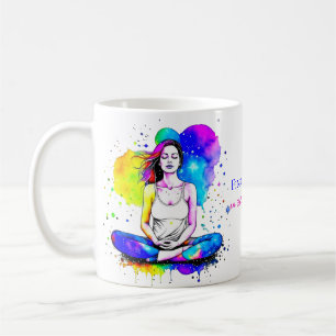 Mug Art Spirituel Lady Méditation Personnalisée