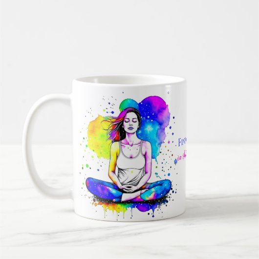 Mug Art Spirituel Lady Méditation Personnalisée (Gauche)