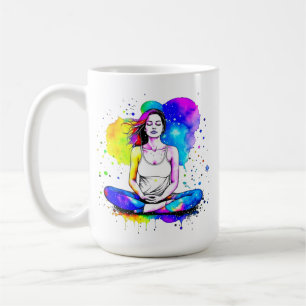 Mug Art Spirituel Lady Méditation Personnalisée