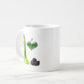 Mug Art stylet de chaussure et de chocolats de vert de (Devant gauche)