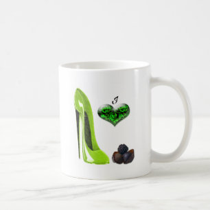 Mug Art stylet de chaussure et de chocolats de vert de