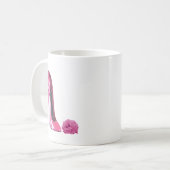 Mug Art stylet rose de chaussure et de rose de rose (Devant gauche)