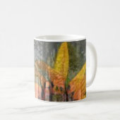 Mug Art Sunforest original calque de tournesol et forê (Devant droit)
