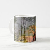 Mug Art Sunforest original calque de tournesol et forê (Devant gauche)
