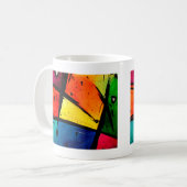 Mug Art super abstrait primaire (Devant gauche)