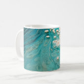 Mug Art topographique océanique abstrait (Devant gauche)