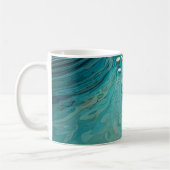 Mug Art topographique océanique abstrait (Gauche)
