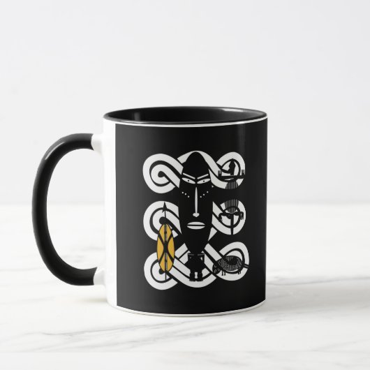 Mug Art tribal abstrait contemporain africain (Gauche)