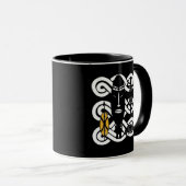 Mug Art tribal abstrait contemporain africain (Devant droit)