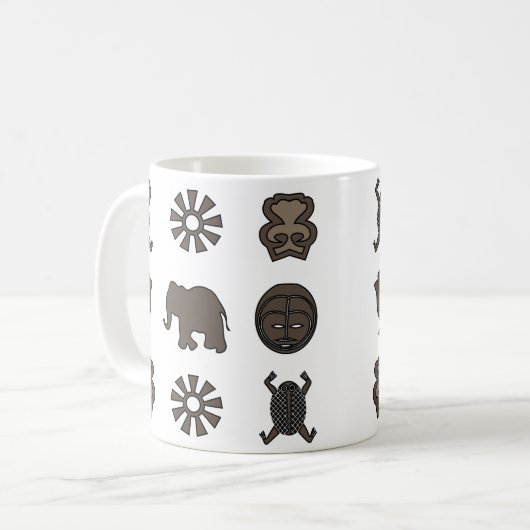 Mug art tribal africain Abstrait (Devant gauche)