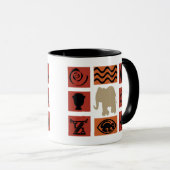 Mug art tribal africain Abstrait (Devant droit)