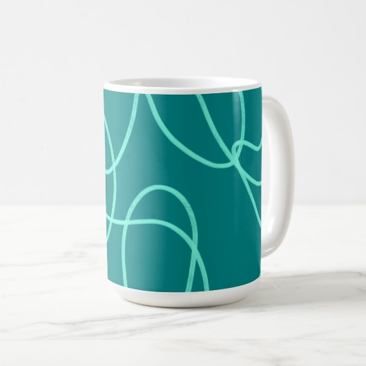 Mug Art turquoise (Devant droit)
