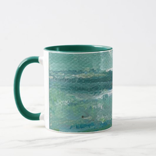 Mug Art Turquoise Abstrait (Gauche)