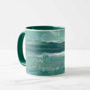 Mug Art Turquoise Abstrait