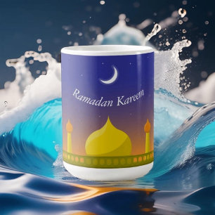Mug Art typographique Ramadan Kareem Croissant Islamiq