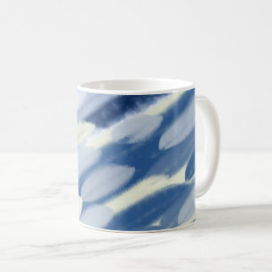 Mug Art unique bleu et blanc
