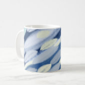 Mug Art unique bleu et blanc (Devant gauche)