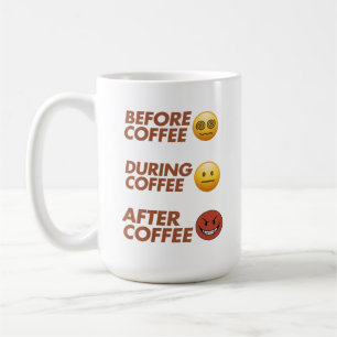 Mug Art vectoriel de l'humeur du café Avant Pendant Ap