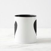 Mug Art vectoriel du coeur brisé noir et blanc (Centre)