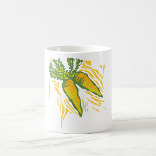 Mug Art végétal coloré à la carotte frais