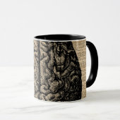 Mug Art vintage de dictionnaire d'illustration (Devant droit)