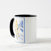 Mug Art vintage de ski (Devant gauche)