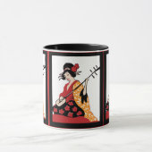 Mug Art Vintage Geisha & Shamisen (Centre)