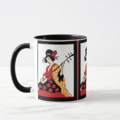 Mug Art Vintage Geisha & Shamisen (Gauche)