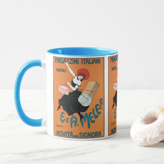 Mug Art vintage Nouveau Magazzini Italiani par Capiell (Avec donut)