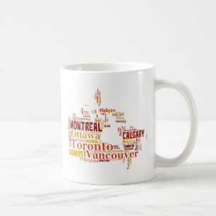 Mug Art Word des villes du Canada