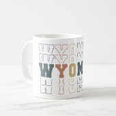 Mug Art Word Wyoming empilé (Devant gauche)