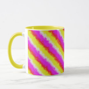 Mug Artdeco rose Jaune Artdeco Arc-en-ciel rayures