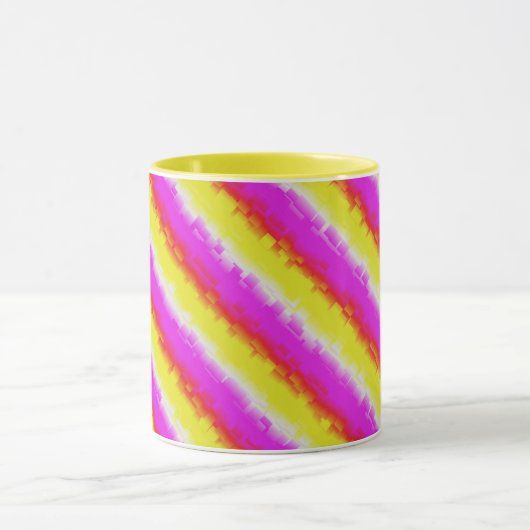 Mug Artdeco rose Jaune Artdeco Arc-en-ciel rayures (Centre)