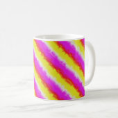 Mug Artdeco rose Jaune Artdeco Arc-en-ciel rayures (Devant droit)