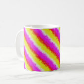 Mug Artdeco rose Jaune Artdeco Arc-en-ciel rayures (Devant gauche)