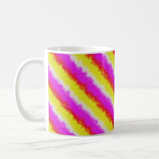 Mug Artdeco rose Jaune Artdeco Arc-en-ciel rayures (Gauche)