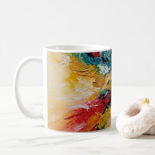 Mug Arte Abstracto Colorido (Avec donut)