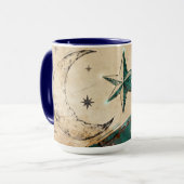 Mug Artefact numérique Lune & Étoile | Médiéval Futur (Devant gauche)