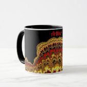 Mug ARTHUR ~ Motif Zany ~ Rouge jaune et noir (Devant gauche)