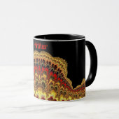 Mug ARTHUR ~ Motif Zany ~ Rouge jaune et noir (Devant droit)