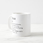 Mug Arthur name, Editable name, Custom name (Devant gauche)