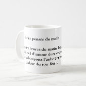 Mug Arthur Rimbaud Bonne Pensée du Matin Poem (Devant gauche)