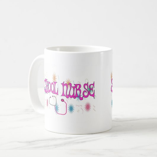 Mug Articles uniques de cadeaux d'INFIRMIÈRE d'ÉCOLE (Devant gauche)